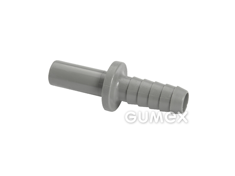 Gerade Kupplung JOHN GUEST, glatte Kehle 3/8", Dorn 1/4", O-Ring NBR, Acetalcopolymer, grau, 